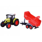Poľnohospodárky traktor s červenou vlečkou